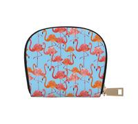 TZTTZT Flamingo (F) Porte-cartes de crédit en cuir pour femme
