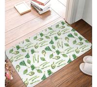 TZTTZT Green Onions Tapis de porte avant, motif asperges, pour entrée intérieure et extérieure, facile à nettoyer, 40,6 x 61 cm, utilisation sur tous