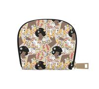 TZTTZT Groovy Disco Porte-cartes de crédit en cuir pour femme