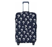 TZTTZT Housse de protection pour bagages - Blanc imprimé point d'interrogation pour valise en pouces, Noir , 22-24