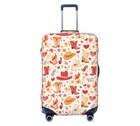 TZTTZT Housse de protection pour bagages - Bottes Chapeau de Cowboy Imprimé Cœur Valise Housses pour Bagages, noir, 29-32
