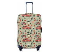 TZTTZT Housse de protection pour bagages - Camion de pompiers - Outils d'ascenseur d'impression - Housses de valise pour bagages, noir, 29-32