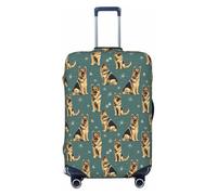 TZTTZT Housse de protection pour bagages - Imprimé berger allemand - Pour valises, Noir , 25-28