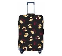TZTTZT Housse de protection pour bagages Motif empreinte de chien imprimée dorée pour valises de pouces, Noir , 22-24