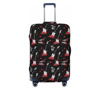 TZTTZT Housse de protection pour bagages Motif guitare rock, rouge, noir, 25-28