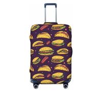 TZTTZT Housse de protection pour bagages - Motif hamburger jambon alimentaire pour valises, Noir , 25-28