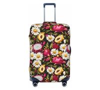 TZTTZT Housse de protection pour bagages Motif marguerites et dragons pour valises de pouces, Noir , 18-21