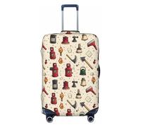 TZTTZT Housse de protection pour bagages - Outils d'incendie Imprimés Valise Housses pour Bagages Fit Inch Valise, noir, 29-32