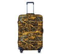 TZTTZT Housse de protection rétro Hawaï avec imprimé côte dorée pour valises de pouces, Noir, 25-28