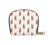 TZTTZT Lindo Bouledogue Français Blanc_A Porte-cartes pour femme Portefeuille en cuir pour cartes de crédit Portefeuille pour cartes de crédit