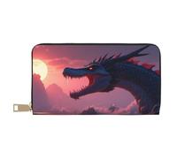 TZTTZT Magical Red Dragon-I Portefeuille en cuir à deux volets pour femme