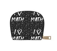 TZTTZT Porte-cartes de crédit « I Love Math » pour femme - Portefeuille en cuir pour cartes de crédit