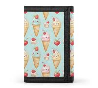 TZTTZT Porte-documents avec motif gâteau glacé pour homme, 8 emplacements pour cartes de crédit, poche frontale fine et minimaliste, petite taille pour homme