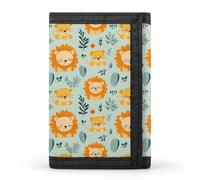 TZTTZT Porte-documents motif lion de tournesol pour homme, 8 porte-cartes de crédit, poche frontale fine et minimaliste, petite taille pour homme