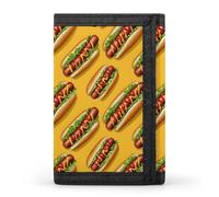 TZTTZT Portefeuille à 2 volets pour homme avec 8 porte-cartes de crédit, poche avant, motif Hot Dog
