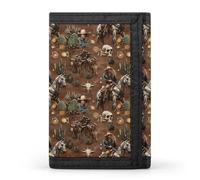 TZTTZT Portefeuille à motif cactus de cowboy occidental pour homme, 8 emplacements pour cartes de crédit, poche frontale fine et minimaliste, petite taille pour homme