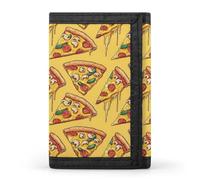 TZTTZT Portefeuille à motif pizza de dessin animé pour homme, 8 porte-cartes de crédit, poche frontale fine et minimaliste, petite taille pour homme