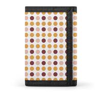 TZTTZT Portefeuille bohème imprimé à pois B pour homme, petit portefeuille à deux volets pour homme, 8 porte-cartes de crédit, poche avant fine et minimaliste