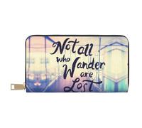 TZTTZT Portefeuille en cuir pour femme avec inscription « Not All Those Who Wander Are Lost »