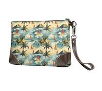 TZTTZT Portefeuille en cuir pour femme, motif voilier rouge et jaune