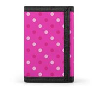 TZTTZT Portefeuille F à pois rose vif pour homme, 8 fentes pour cartes, poche avant minimaliste et minimaliste pour homme