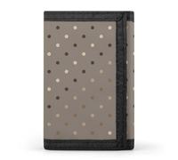 TZTTZT Portefeuille F taupe à pois pour homme, petit portefeuille à deux volets pour homme, 8 porte-cartes de crédit, poche avant mince minimaliste