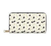 TZTTZT Portefeuille fin en cuir pour homme et femme - Porte-cartes tendance avec fermeture éclair Motif fourmi Noir