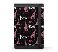 TZTTZT Portefeuille Paris Eiffel pour homme, 8 porte-cartes de crédit, poche avant, petit portefeuille à deux volets pour homme