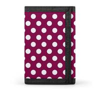 TZTTZT Portefeuille violet et rose à pois pour homme, petit portefeuille à deux volets pour homme, 8 porte-cartes de crédit, poche avant mince minimaliste