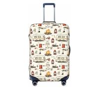 TZTTZT Protection de bagages - Outils de voiture de camping imprimés housses de valise pour bagages de pouces, noir, 29-32
