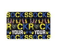 TZTTZT Rock Your Socks Tapis de bain absorbant et antidérapant, lavable en machine, 76 x 50 cm