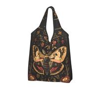 TZTTZT Sacs d'épicerie réutilisables, sacs de courses pliables vintage avec poignées, Noir/blanc, 1 PC