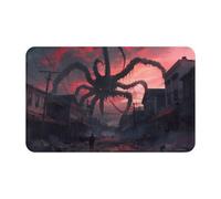 TZTTZT Tapis de bain 76,6 x 50,8 cm, absorbant et antidérapant, lavable en machine, monstre géant au-dessus de la ville, tapis de douche pour salle de bain