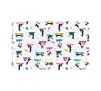 TZTTZT Tapis de bain absorbant et antidérapant, lavable en machine, motif terrier de Boston, yoga, tapis de bain amusant pour salle de bain 76,2 x 50,8 cm