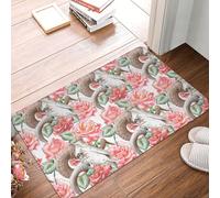 TZTTZT Tapis de Porte Avant, Motif Tête de Mort de Chèvre, Tapis de Porte Avant, Entrée Intérieure, Extérieur Facile à Nettoyer pour Entrée Air Dernière Intervention, Patio, 16X