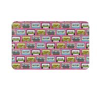 TZTTZT Tapis de salle de bain 76,2 x 50,8 cm, absorbant, antidérapant, lavable en machine, tapis de bain rétro à cassette pour salle de bain