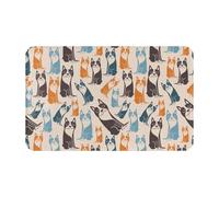 TZTTZT Tapis de salle de bain 76,2 x 50,8 cm - Absorbant et antidérapant - Lavable en machine - Motif terrier de Boston - Vintage - Pour salle de bain