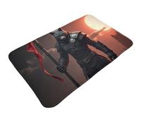 TZTTZT Tapis de salle de bain à imprimé gothique loup noir, 76,2 x 50,8 cm, absorbant, antidérapant, lavable en machine, tapis de bain pour salle de bain