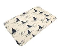 TZTTZT Tapis de salle de bain imprimé aileron de requin cool, 76,2 x 50,8 cm, absorbant, antidérapant, lavable en machine, tapis de bain pour salle de bain