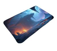 TZTTZT Tapis de salle de bain imprimé caverne bleue magique 76,2 x 50,8 cm, absorbant, antidérapant, lavable en machine, tapis de bain pour salle de bain