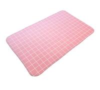 TZTTZT Tapis de salle de bain imprimé grille ombré rose rouge 76,2 x 50,8 cm, tapis de bain absorbant, antidérapant, lavable en machine, tapis de bain pour salle de bain