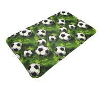 TZTTZT Tapis de salle de bain imprimé herbe verte de football 76,2 x 50,8 cm, tapis de bain absorbant, antidérapant, lavable en machine, tapis de bain pour salle de bain