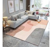 Tzvpsu Moquette Interieur Design géométrique Moderne Minimaliste Rose Gris Jaune Tapis Garcon Chambre Lavable Machine 100x160cm