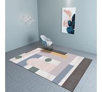 Tzvpsu Tapis Chambre Gamer Modèle géométrique de Style Moderne Rose Bleu Gris Deco d'éveil bébé 80x120cm