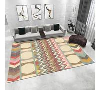 Tzvpsu Vestiaire Tapis Rose, Jaune, Bleu Design géométrique Chambre pour Enfants Deco Adulte Moderne 100x160cm