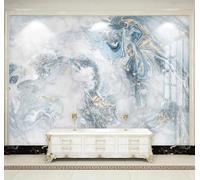 Tzxztt Abstrait Créatif Bleu Lavis D'Encre Effet Marbré Papier Peint 3E Moderne Soie Texturée Haut De Gamme IdéAl Pour Le Salon Et La Chambre à Coucher-250cm×170cm