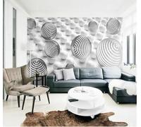 Tzxztt Abstrait Créatif Tridimensionnel Géométrique Sphères Papier Peint 3D Moderne Soie Texturée Haut De Gamme Idéal Pour Le Salon Et La Chambre à Coucher-430cm×300cm