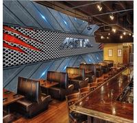 Tzxztt Abstrait Tridimensionnel Métallique Géométrique Grille Papier Peint 3E Moderne Soie Texturée Haut De Gamme Idéal Pour Le Salon Et La Chambre à Coucher-200cm×140cm