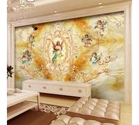 Tzxztt Art Vintage Créatif Représentant Des Anges Dessiné À La Main Papier Peint 3E Moderne Soie Texturée Haut De Gamme IdéAl Pour Le Salon Et La Chambre à Coucher-200cm×140cm