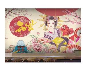 Tzxztt Belles Fleurs Roses Personnes Montagnes Enneigées Papier Peint 3E Moderne Soie Texturée Haut De Gamme Idéal Pour Le Salon Et La Chambre à Coucher-430cm×300cm